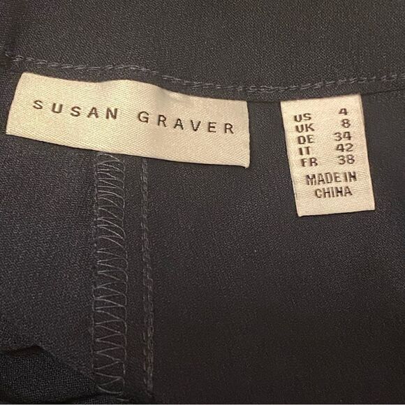 Susan Graver Women’s Knit Blue Size 4 Straight Leg Pull on Pants - Picture 9 of 9